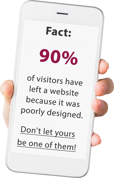 most people leave a website because it's poorly designed