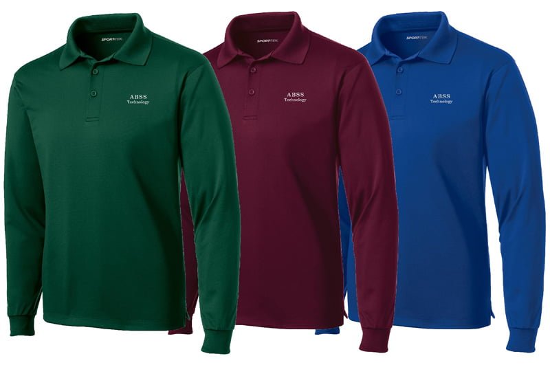 ABSS technology department long-sleeve polo shirts