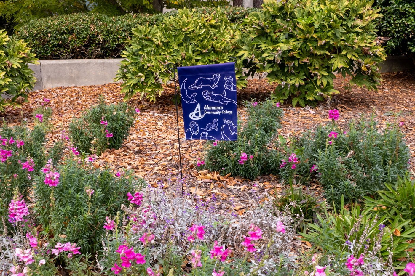 Alamance Community College garden flag