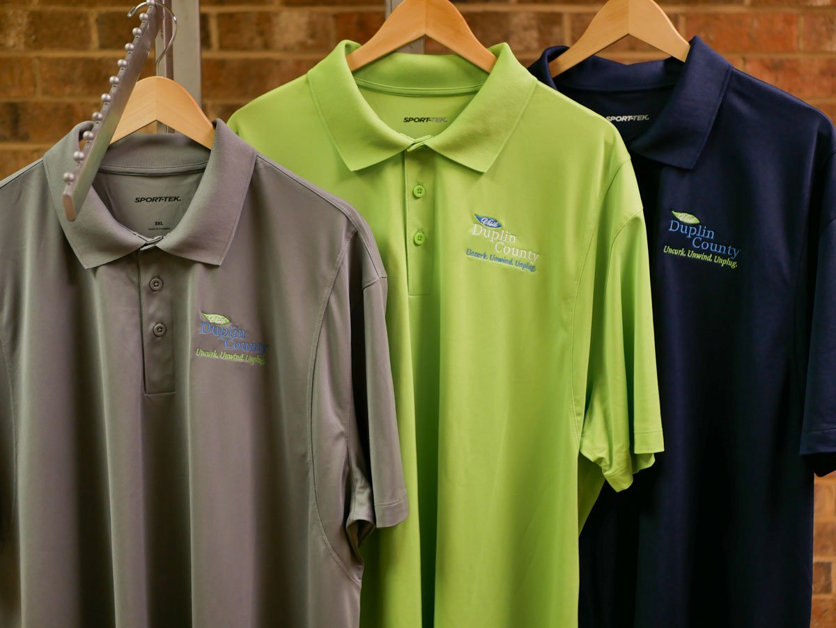 embroidered polos for Duplin County Tourism in North Carolina