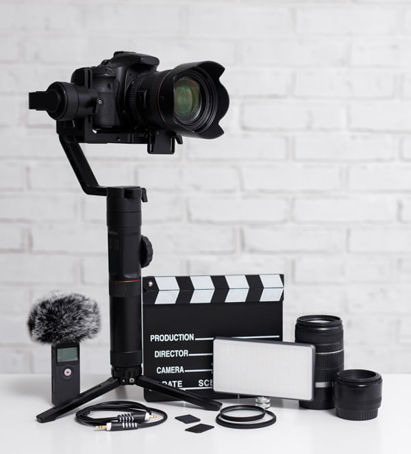 camera and gimbal used for video production