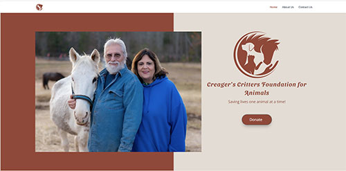 Creager's Critters Foundation for Animals website