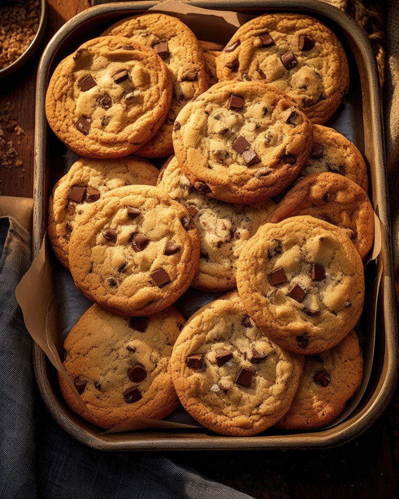 pan of fresh baked cookies