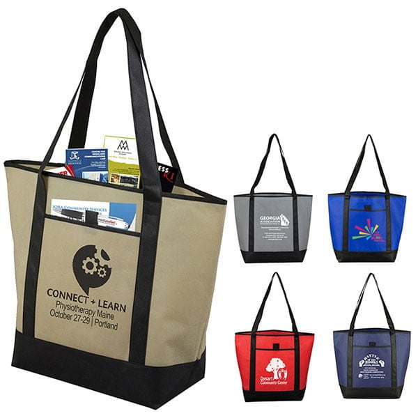 various colors of tote bags