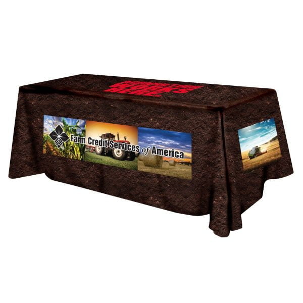 tablecloth used for a trade show display
