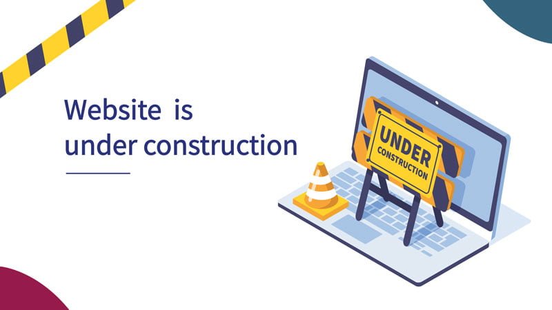 website under construction graphic
